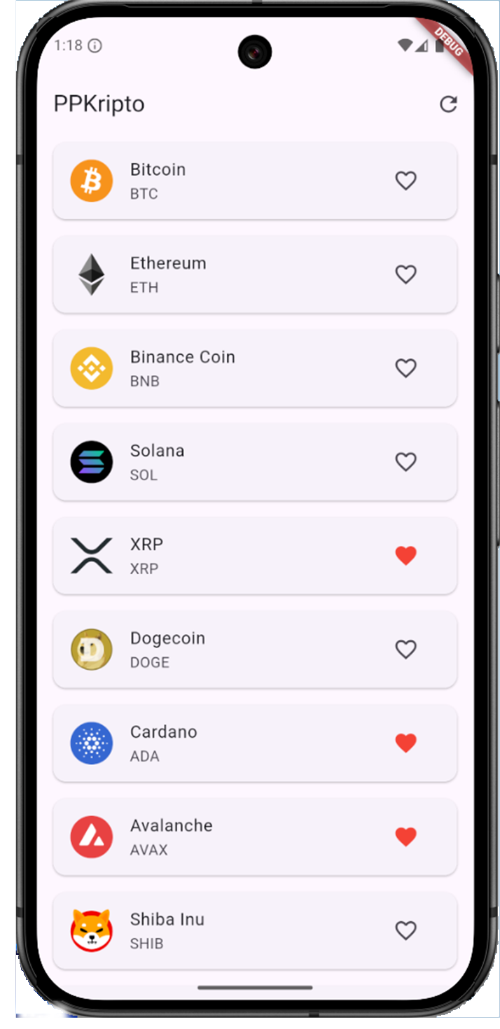 Crypto Price Tracker App